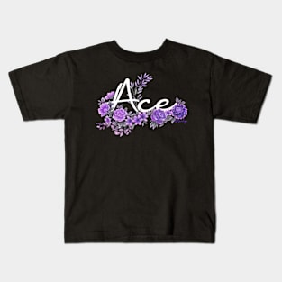 ace pride - black Kids T-Shirt